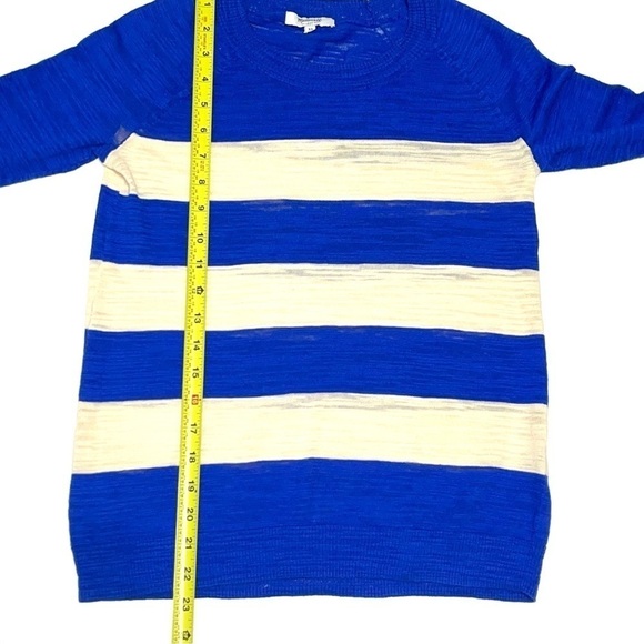 Madewell Woman Blue White Stripe Sweater Size XS - Picture 13 of 14